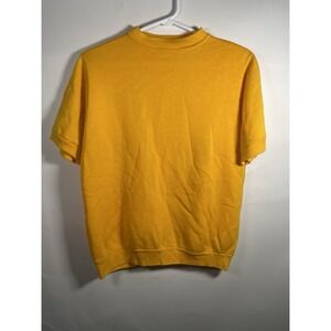 Vintage 60s Towncraft Penney's Short Sleeve Crewneck Sweatshirt Medium 40 Yellow